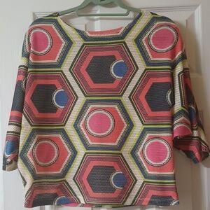 Geometric Multicolor Women's Top